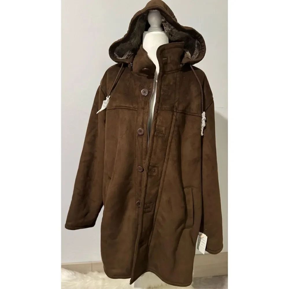 Sergio Benini NWTMen’s faux leather super soft heavy winter coat XL